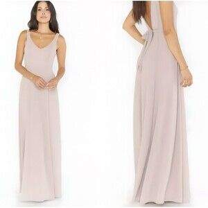 Show Me Your Mumu Jenn Maxi Dress Dusty Blush Chiffon size Large